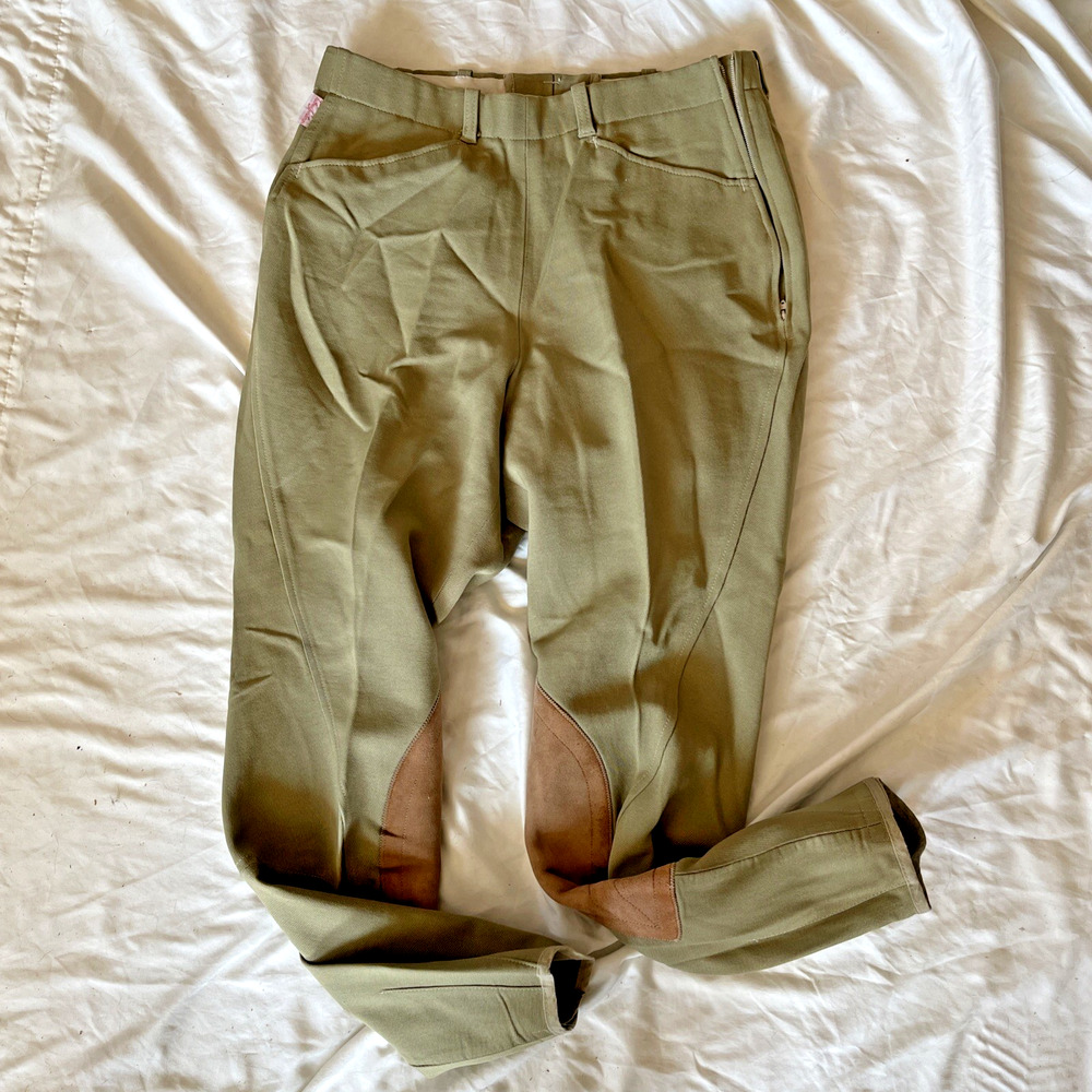 THE TAILORED SPORTSMAN Half Seat Breeches Jodhpurs Women's 28 Equestrian Riding